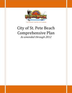 City of St. Pete Beach Comprehensive Plan As amended through 2012 i|Page