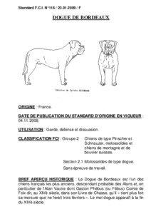 Standard F.C.I. N°[removed] / F  DOGUE DE BORDEAUX