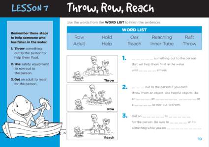 Water safety – marine safety activity book