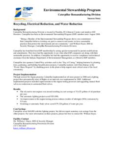 Business / Economy of the United States / Remanufacturing / Reuse / Ring Power / Technology / Caterpillar Inc. / Dow Jones Industrial Average