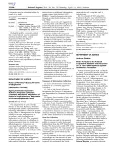 [removed]Federal Register / Vol. 78, No[removed]Monday, April 15, [removed]Notices instructions or additional information, please contact John Sickler, OST/