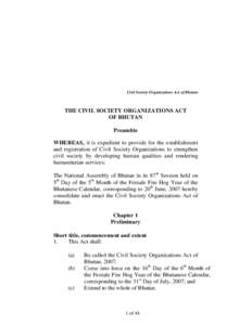 Law of Bhutan / Bhutan / Bhutanese legislation / Human rights in Bhutan