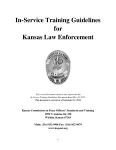 Microsoft Word - In-Service Training Guidelines for KS Law Enf (Rev[removed])