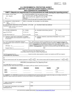 MBE/WBE Utilization Under Federal Grants, Cooperative Agreements, and Interagency Agreements: 5700-52a Form