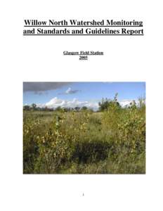 MLT Watershed Monitoring and Standards and Guidelines Report