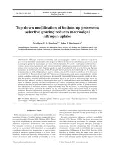 MARINE ECOLOGY PROGRESS SERIES Mar Ecol Prog Ser Vol. 330: 75–82, 2007  Published January 25