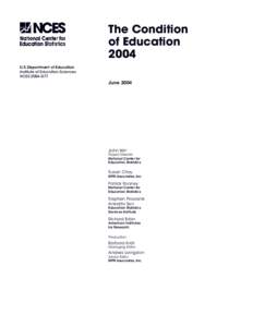 The Condition of Education 2004