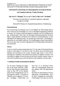 Sonderdruck aus: PLINNINGER, R.J., THURO, K. & BRUELHEIDE, TH[removed]): Geotechnische Auswirkungen von Inhomogenitäten im Keupersandstein auf Tunnelvortriebe der U-Bahn Nürnberg. – Berichte von der 12. Nat. Tag. Ing.-Geol., [removed]April 1999, Halle (Saale), Fachsektion Ingenieurgeologie, [removed].