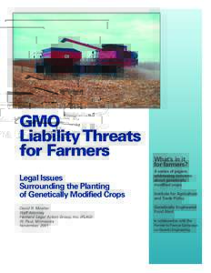 GMO Liability Threats for Farmers