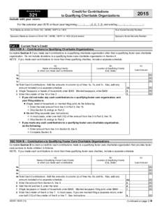 Arizona Form  321 Credit for Contributions to Qualifying Charitable Organizations
