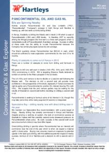 PCL.asx Speculative Buy Pancontinental Oil and Gas NL  PANCONTINENTAL OIL AND GAS NL