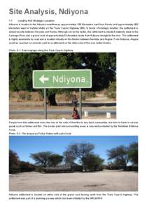 Site Analysis, Ndiyona 1.1 Locality And Strategic Location