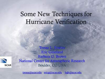 Prediction / Weather prediction / Data analysis / Forecasting / Time series analysis / Tropical cyclone forecasting / Quantitative precipitation forecast / Atmospheric sciences / Meteorology / Statistical forecasting