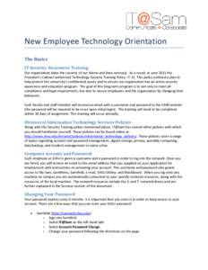 Microsoft Word - New Employee Technology Orientation