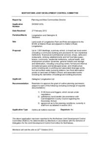 NORTHSTOWE JOINT DEVELOPMENT CONTROL COMMITTEE Report by: Planning and New Communities Director  Application