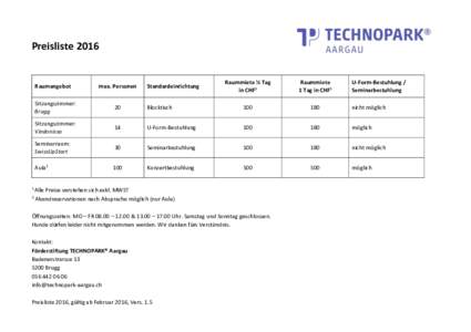 PreislisteRaumangebot 1 2