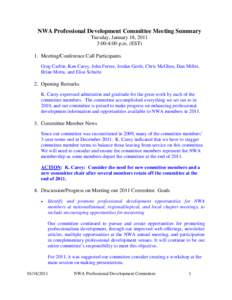 Microsoft Word - PDC Meeting Summary_18January2011.doc