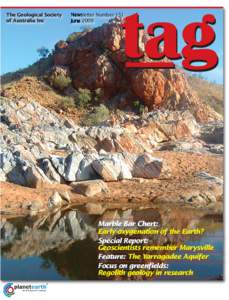 The Geological Society of Australia Inc tag  Newsletter Number 151