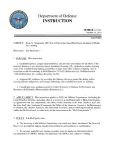 DoD Instruction[removed], October 10, 2014