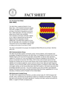 U.S. Air Force Fact Sheet  55th WING The 55th Wing, located at Offutt Air Force Base, Neb., is Air Combat Command’s largest wing with a budget of more than $477 million