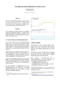 The Representation of Rhythmic Structures in µO Stéphane Rollandin  draft - 14 November 2013