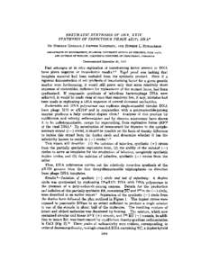 ENZYMATIC SYNTHESIS OF DNA, X X I V . SYNTHESIS OF INFECTIOUS PHAGE 4x174 DNA* BY MEHRANGOULIAN,t ARTHURKORNBERG, AND ROBERT L. ~INSHEIMER