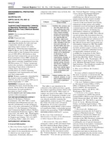 Chemistry / 99th United States Congress / Emergency Planning and Community Right-to-Know Act / Medicine / Toxics Release Inventory / Toxic Substances Control Act / Biomonitoring / Title 40 of the Code of Federal Regulations / Dioxins and dioxin-like compounds / United States Environmental Protection Agency / Pollution / Environment