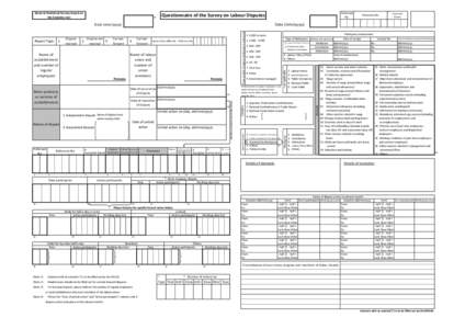 General Statistical Survey based on the Statistics Act Nature of dispute  Prefecture