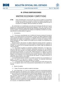 Disposición 5739 del BOE núm. 124 de 2015