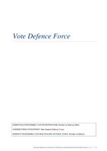 Vote Defence Force - Supplementary Estimates of Appropriations[removed]Budget 2013