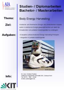 Microsoft PowerPoint - Aushang StudienDiplomarbeiten Body Energy Harvesting
