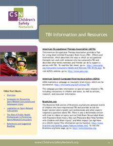 TBI Information and Resources