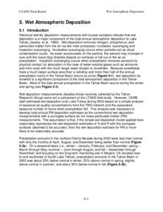 Aerosol science / Particulates / Sierra Nevada / Lake Tahoe / Northern California / Deposition / Air pollution / Rain / Precipitation / Geography of California / Atmospheric sciences / Meteorology