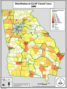 Distribution of GLSP Closed Cases 2000 Fannin Dalton #