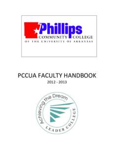 PCCUA FACULTY HANDBOOK[removed] Table of Contents Page(s) Equal Educational Opportunity Policy, Mission and Values..........................................................1