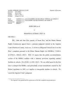 MAINE SUPREME JUDICIAL COURT Decision: 2014 ME 11 Docket: PenArgued: