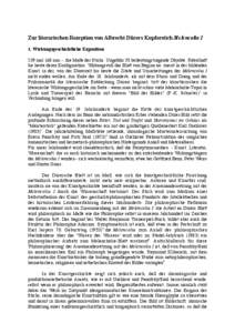 Zur literarischen Rezeption von Albrecht Dürers Kupferstich Melencolia I 1. Wirkungsgeschichtliche Exposition 239 mal 168 mm -: die Maße des Stichs. Ungefähr 35 bedeutungstragende Objekte. Rätselhaft