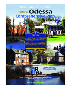 2006 Update to the 2001 Town of Odessa Comprehensive Plan