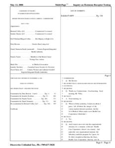 Multi-Page TM  May 13, 2008 Inquiry on Hormone Receptor Testing LIST OF EXHIBITS