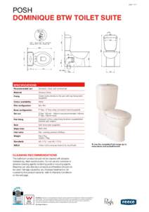 page 1 of 3  POSH DOMINIQUE BTW TOILET SUITE  SPECIFICATIONS