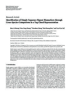 Identification of Simple Sequence Repeat Biomarkers through Cross-Species Comparison in a Tag Cloud Representation