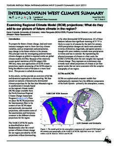 Feature Article From Intermountain West Climate Summary, July[removed]Intermountain West Climate Summary A product of The Western Water Assessment