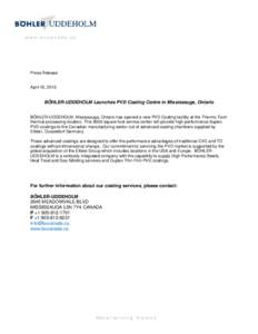 Microsoft Word - press release-pvd centre.doc