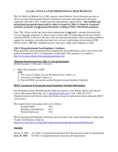 Microsoft Word - Paraprofessional Requirements.doc