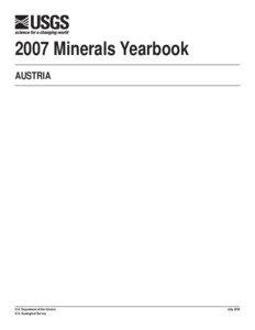 2007 Minerals Yearbook AUSTRIA