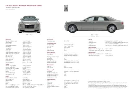 GHOST V-SPECIFICATION EXTENDED WHEELBASE Technical specification World Version 1948 mm[removed]in