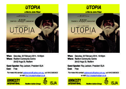 UTOPIA  UTOPIA a film by John Pilger