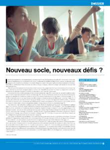 © Benoît Debuisser  dOssier Nouveau socle, nouveaux défis ? i