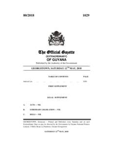 The Official Gazette (EXTRAORDINARY)