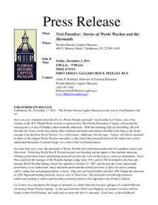 Press Release What Where Date & Time